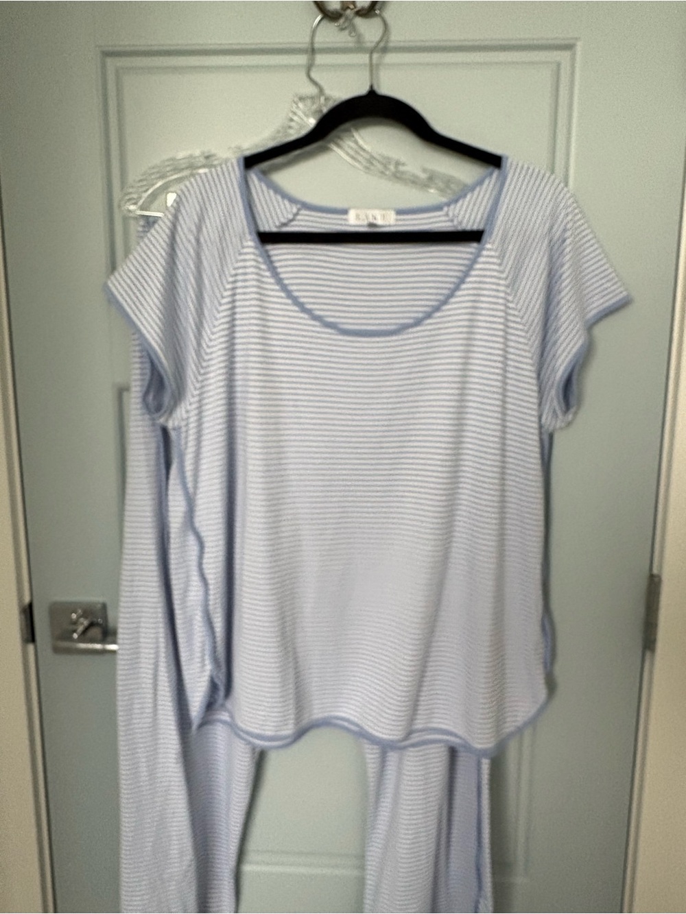 LAKE Pima Short-Long Pajama Set in Hydrangea NWOT